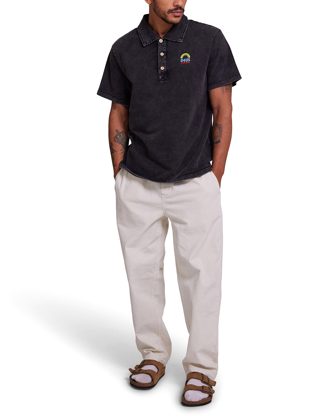 Layback Polo - Anthracite|Model