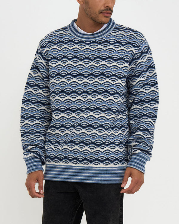 Comber Knit Sweater - Maui Blue